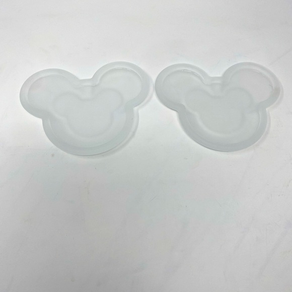Set of 2 Disney Mickey Shaped Coasters/Trinket Trays - Picture 1 of 8